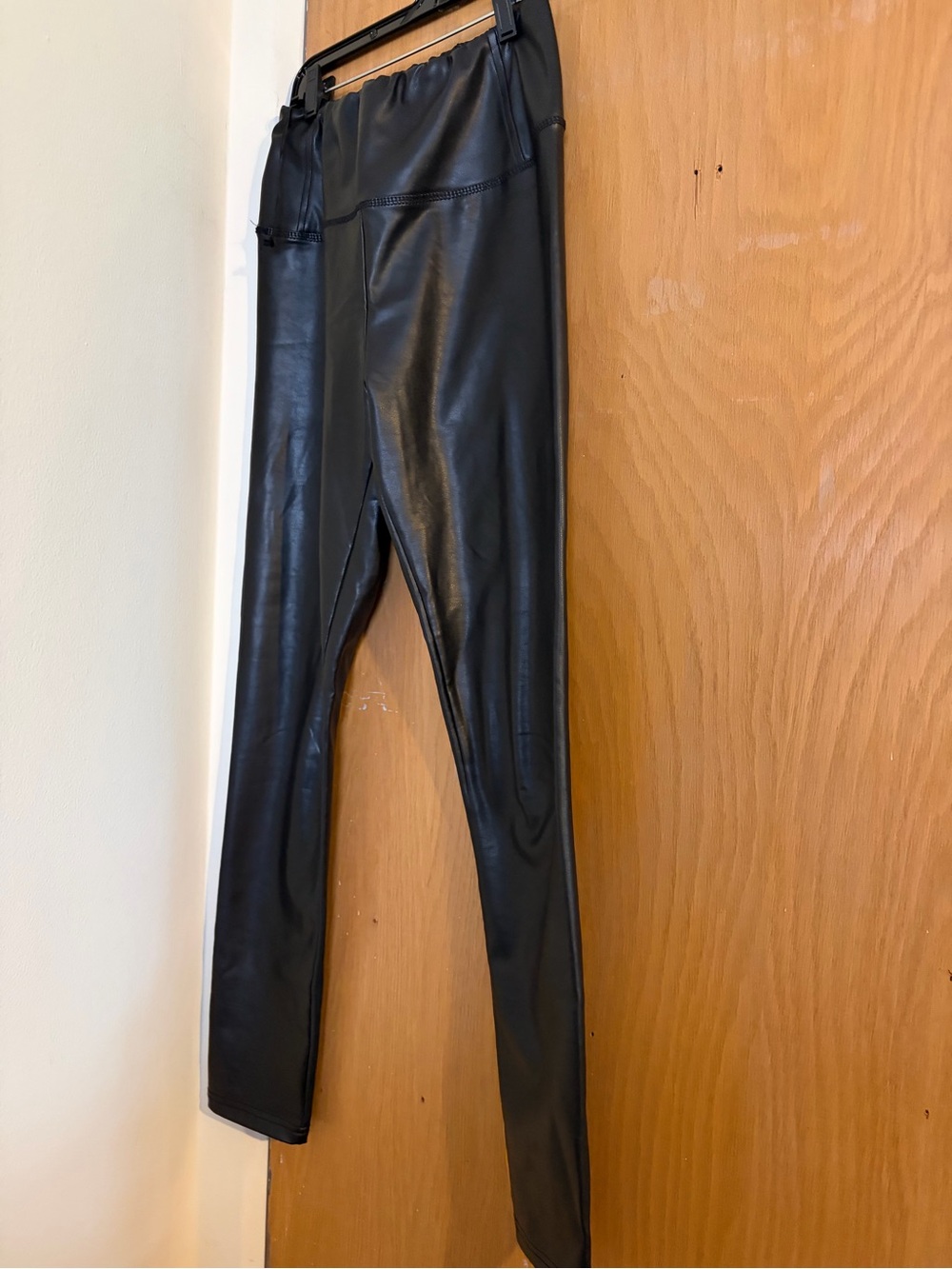 Miami Faux Leather Leggings Black Sz M